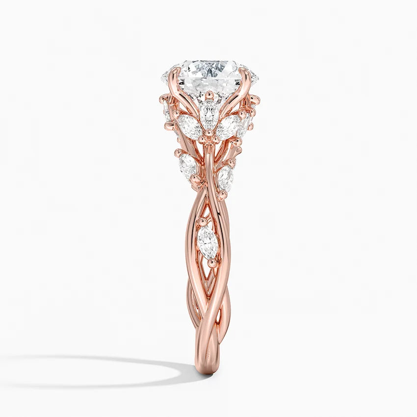 18K Yellow Gold Secret Garden Diamond Ring: An Enchanted Engagement Choice 🟡