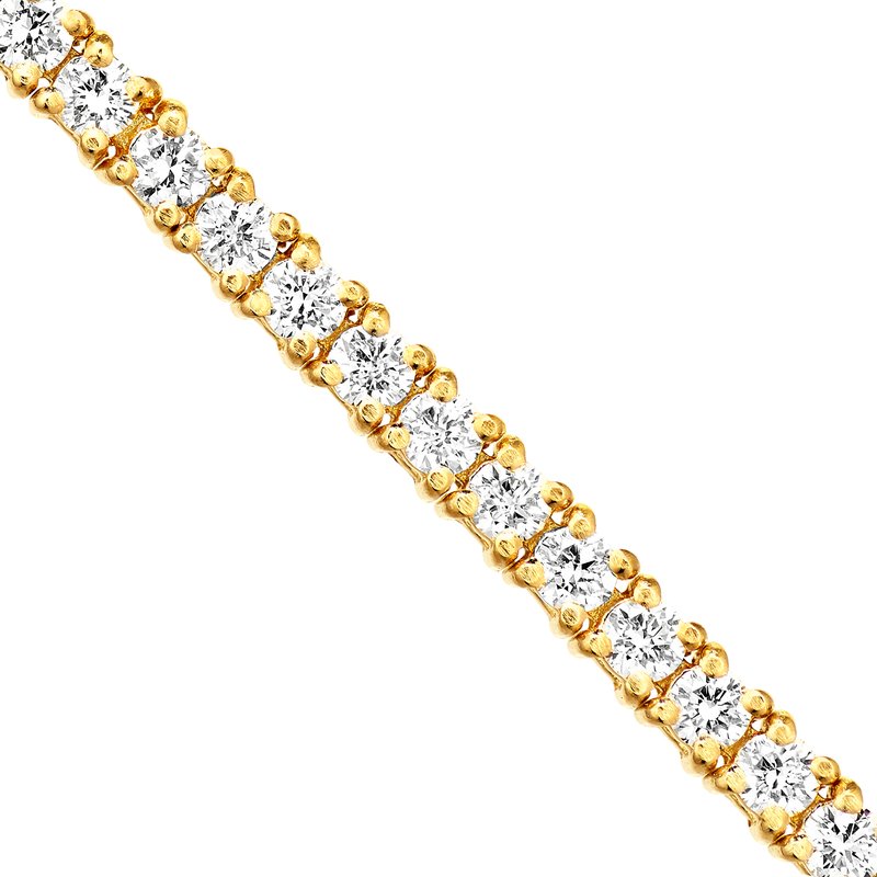 Round Lab Diamond Tennis Necklace