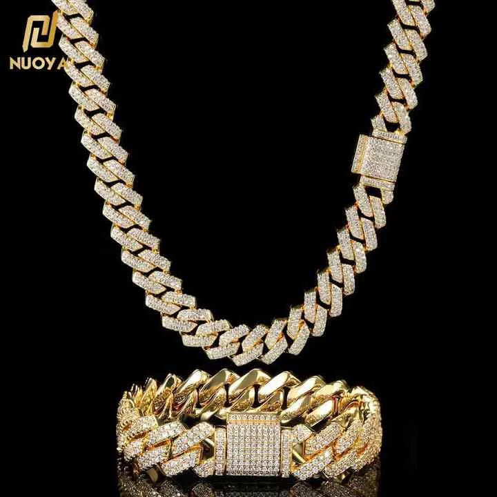 Iced Out Miami Cuban Link Gold Chain Double Prong