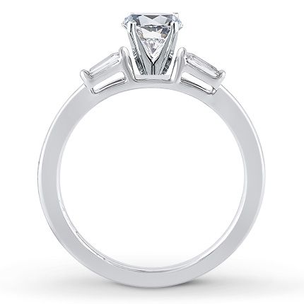 14K white gold setting, 16 ct tw certified diamonds, for engagement ring.