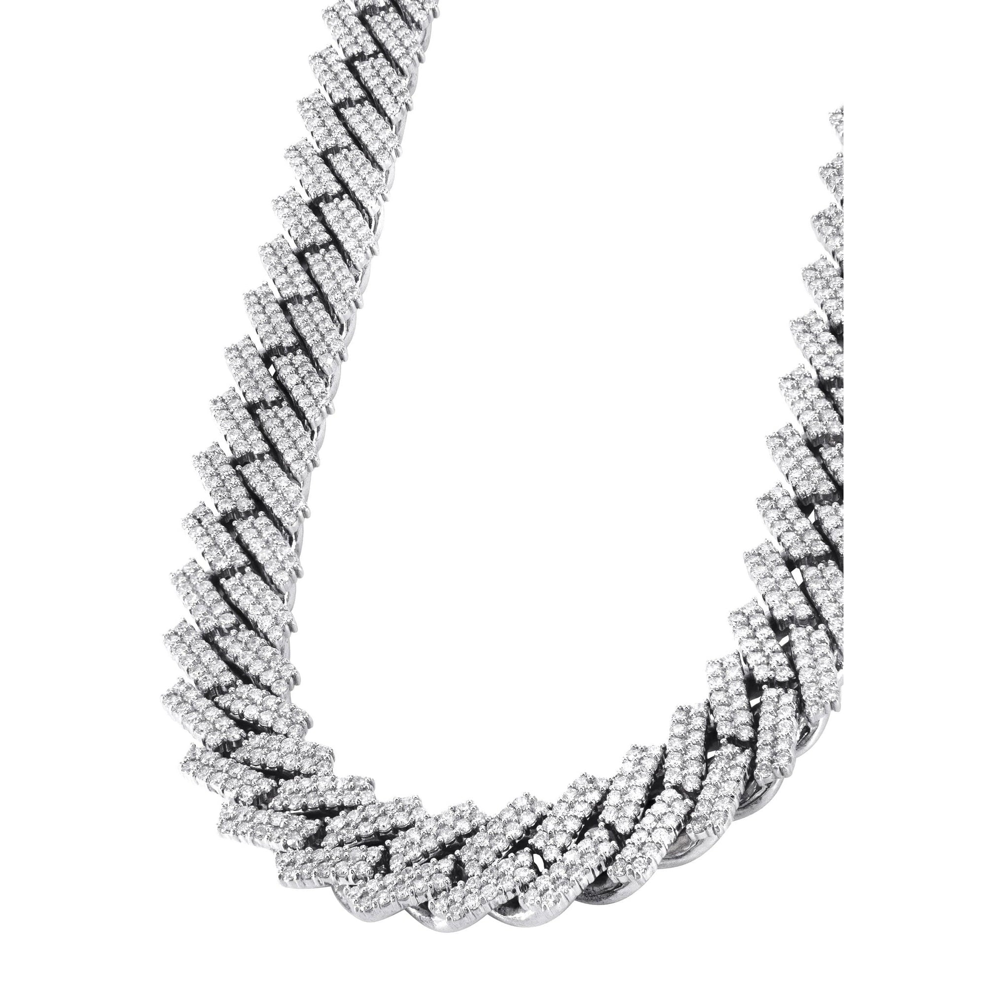 Iced Out Miami Cuban Link Gold Chain Triple Prong