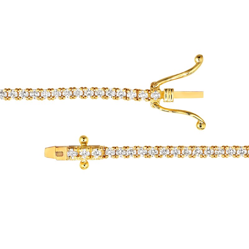 Round Lab Diamond Tennis Necklace