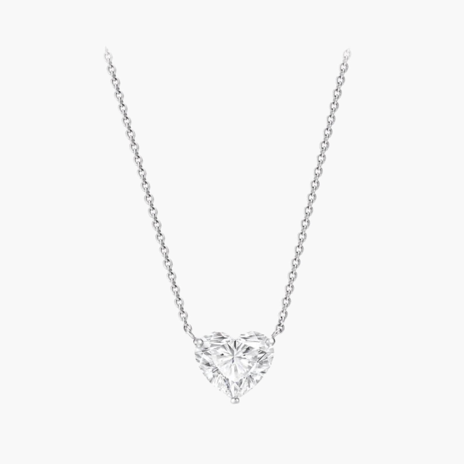 Lab-Grown Heart Diamond Pendant | 1 ct tw | 14K White Gold